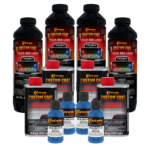 Reflex Blue 1 Gallon Urethane Spray-On Truck Bed Liner Kit -Easy Mixing, Just Shake, Shoot - Professional Durable Textured Protective Coating