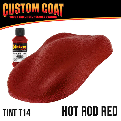 Hot Rod Red 1 Quart Urethane Spray-On Truck Bed Liner Kit - Easily Mix, Shake & Shoot - Professional Durable Textured Protective Coating