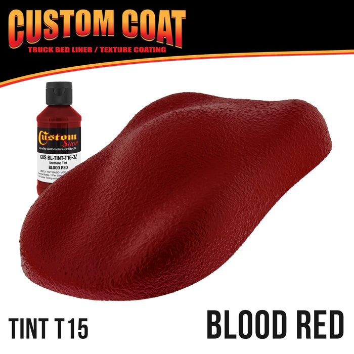 Blood Red 2 Gallon Urethane Roll-On, Brush-On or Spray-On Truck Bed Liner Kit with Roller and Brush Applicator Kit - Textured Protective Coating