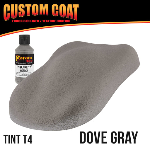Dove Gray 1 Quart Urethane Spray-On Truck Bed Liner Kit - Easily Mix, Shake & Shoot  - Professional Durable Textured Protective Coating