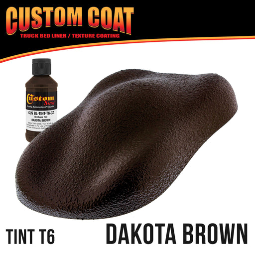 Dakota Brown 2 Gallon Urethane Roll-On, Brush-On or Spray-On Truck Bed Liner Kit with Roller and Brush Applicator Kit - Textured Protective Coating