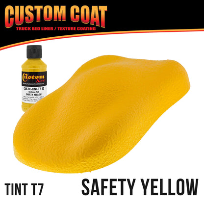 Safety Yellow 1 Gallon Urethane Roll-On, Brush-On or Spray-On Truck Bed Liner Kit with Roller and Brush Applicator Kit - Textured Protective Coating