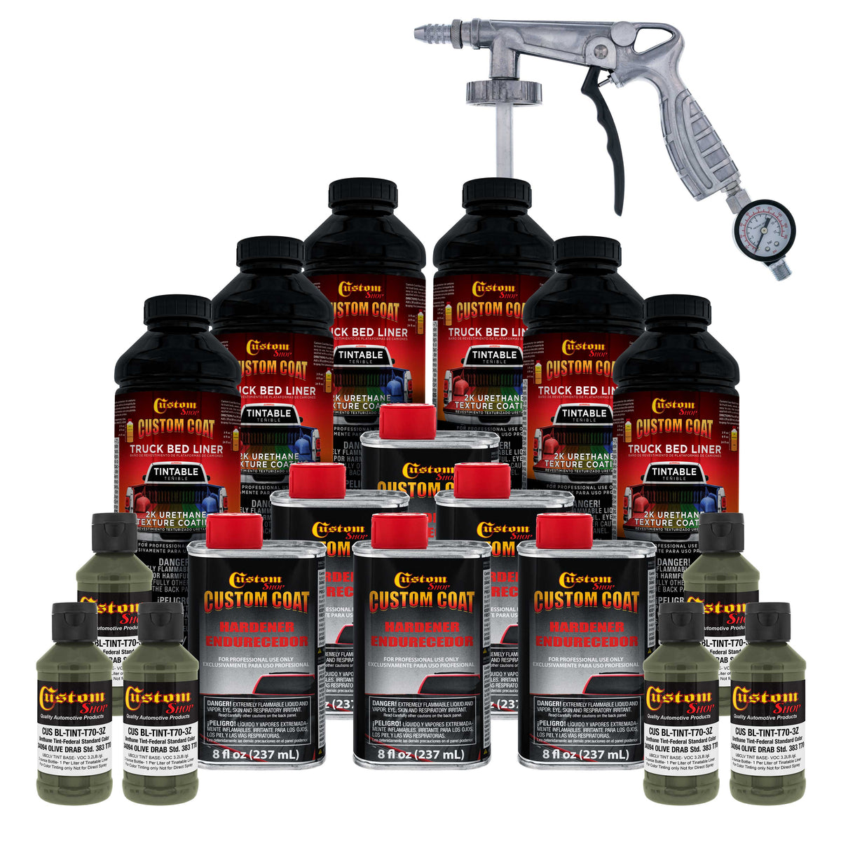 Fed Color# 34094 Olive Drab T70 - 6 Liters - With Applicator Spray