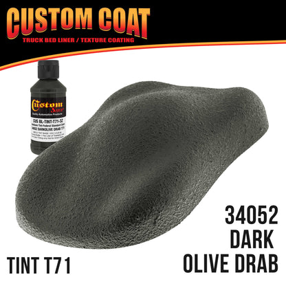 Federal Standard Color #34052 USMC Dark Olive Drab T71 Urethane Roll-On, Brush-On or Spray-On Truck Bed Liner, 1 Quart Kit with Roller Applicator Kit