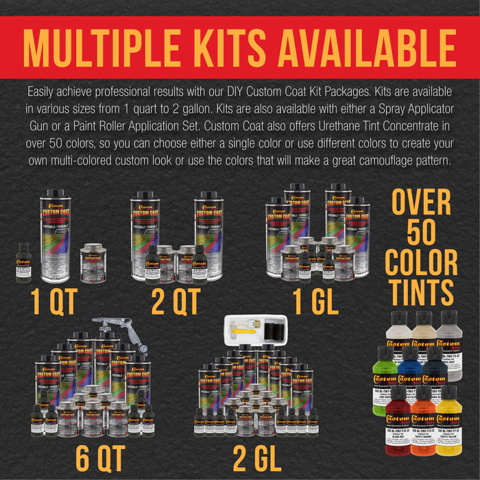 Federal Standard Color #34052 USMC Dark Olive Drab T71 Urethane Spray-On Truck Bed Liner, 2 Gallon Kit with Spray Gun and Regulator - Textured Coating