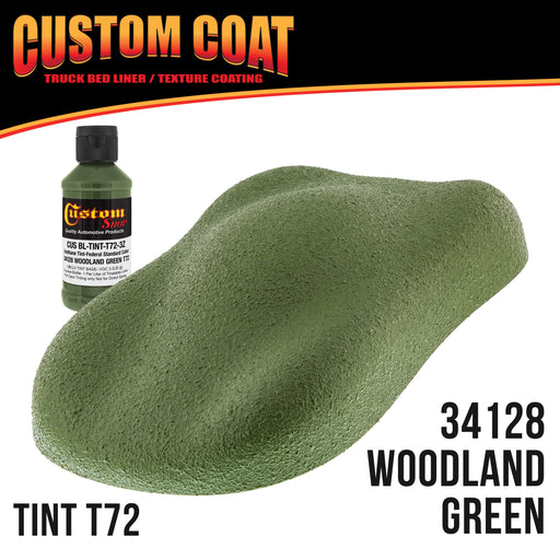 Federal Standard Color #34128 Woodland Green T72 Urethane Roll-On, Brush-On or Spray-On Truck Bed Liner, 1.5 Gallon Kit with Roller Applicator Kit