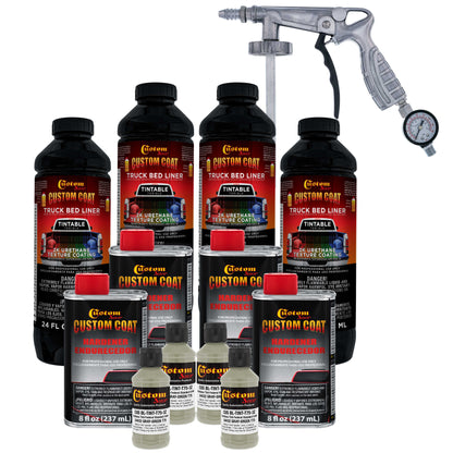 Federal Standard Color #34432 Gray Green T75 Urethane Spray-On Truck Bed Liner, 1 Gallon Kit with Spray Gun & Regulator - Textured Protective Coating