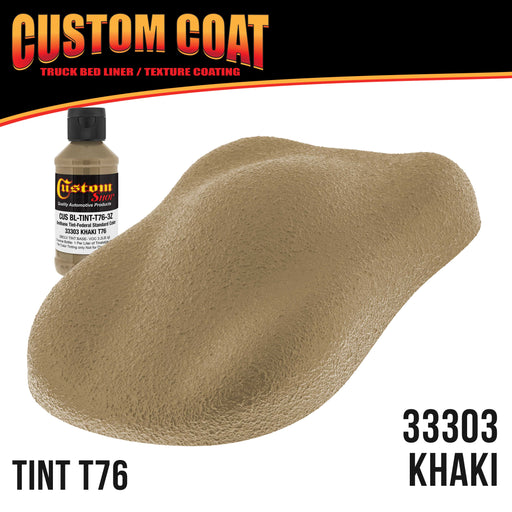 Federal Standard Color #33303 Khaki T76 Urethane Roll-On, Brush-On or Spray-On Truck Bed Liner, 1 Quart Kit with Roller Applicator Kit
