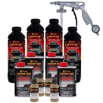 Federal Standard Color #33303 Khaki T76 Urethane Spray-On Truck Bed Liner, 1 Gallon Kit, Spray Gun & Regulator - Durable Textured Protective Coating