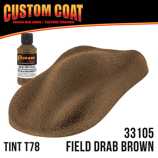 Federal Standard Color #33105 Field Drab Brown T78 Urethane Spray-On Truck Bed Liner, 1.5 Gallon Kit with Spray Gun and Regulator - Textured Coating