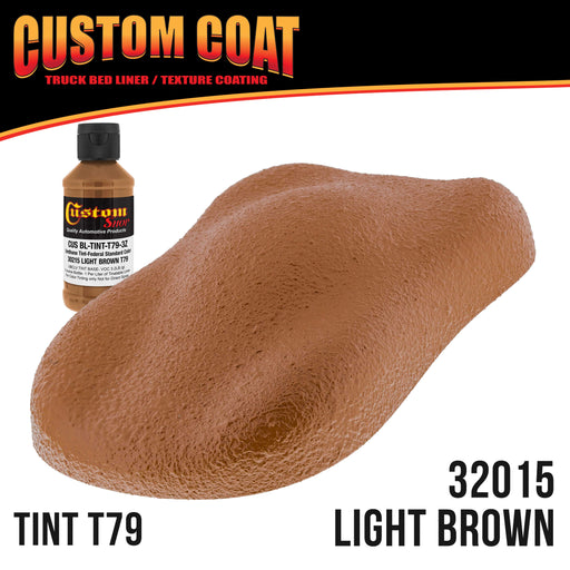 Federal Standard Color #30215 Light Brown T79 Urethane Roll-On, Brush-On or Spray-On Truck Bed Liner, 2 Quart Kit with Roller Applicator Kit