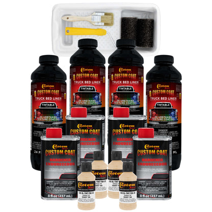 Federal Standard Color #33446 Desert Tan T80 Urethane Roll-On, Brush-On or Spray-On Truck Bed Liner, 1 Gallon Kit with Roller Applicator Kit