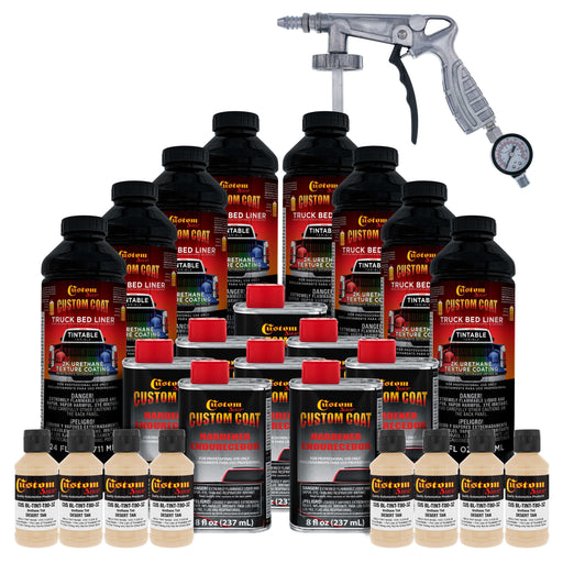 Federal Standard Color #33446 Desert Tan T80 Urethane Spray-On Truck Bed Liner, 2 Gallon Kit with Spray Gun and Regulator - Textured Protective Coating