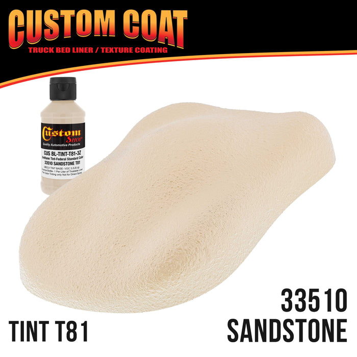 Federal Standard Color #33510 Sandstone T81 Urethane Spray-On Truck Bed Liner, 1 Quart Kit with Spray Gun and Regulator - Textured Protective Coating