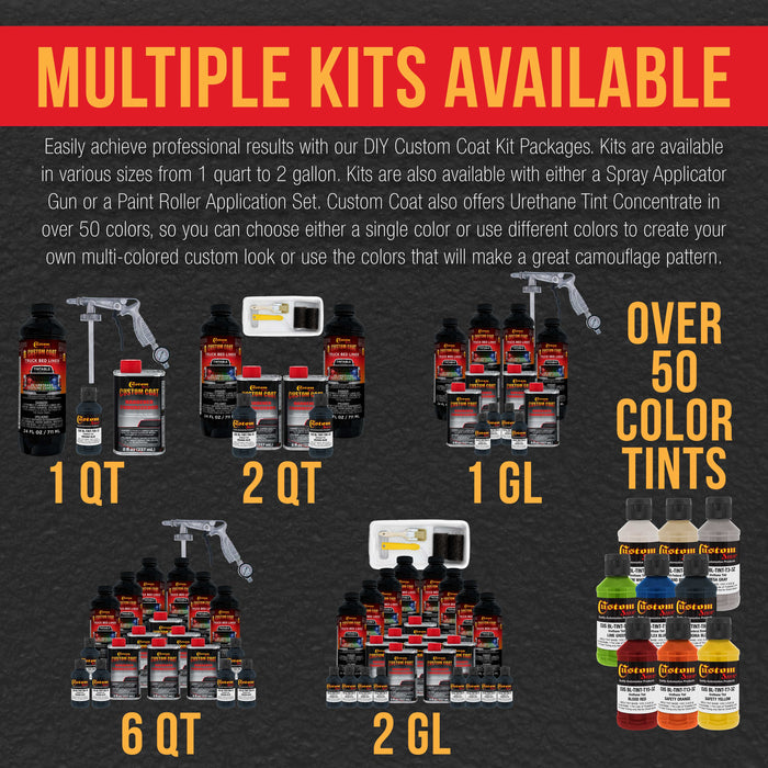 Federal Standard Color #25045 Insignia Blue T85 Urethane Spray-On Truck Bed Liner, 1 Gallon Kit, Spray Gun & Regulator - Textured Protective Coating