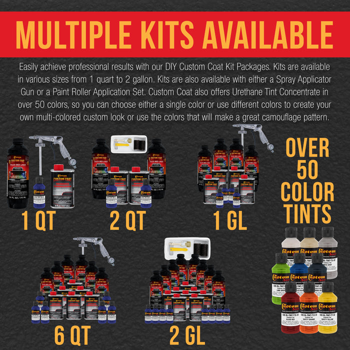 Federal Standard Color #35056 Ultramarine Blue T86 Urethane Spray-On Truck Bed Liner, 1 Gallon Kit, Spray Gun, Regulator - Textured Protective Coating