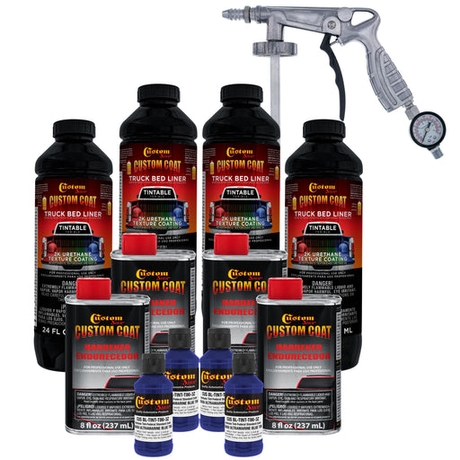 Federal Standard Color #35056 Ultramarine Blue T86 Urethane Spray-On Truck Bed Liner, 1 Gallon Kit, Spray Gun, Regulator - Textured Protective Coating