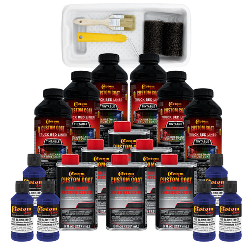 Federal Standard Color #35056 Ultramarine Blue T86 Urethane Roll-On, Brush-On or Spray-On Truck Bed Liner, 1.5 Gallon Kit with Roller Applicator Kit