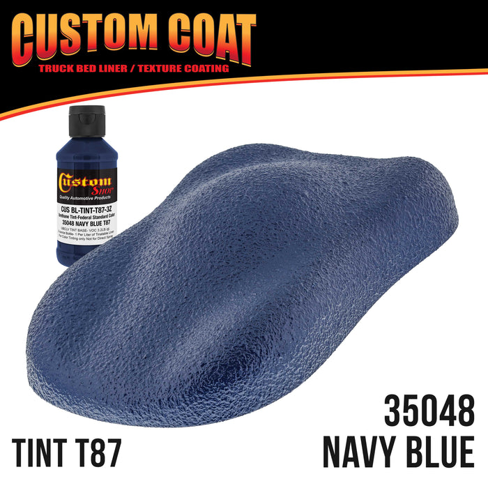 Federal Standard Color #35048 Navy Blue Urethane Spray-On Truck Bed Liner, 1 Gallon Kit, Spray Gun & Regulator - Durable Textured Protective Coating