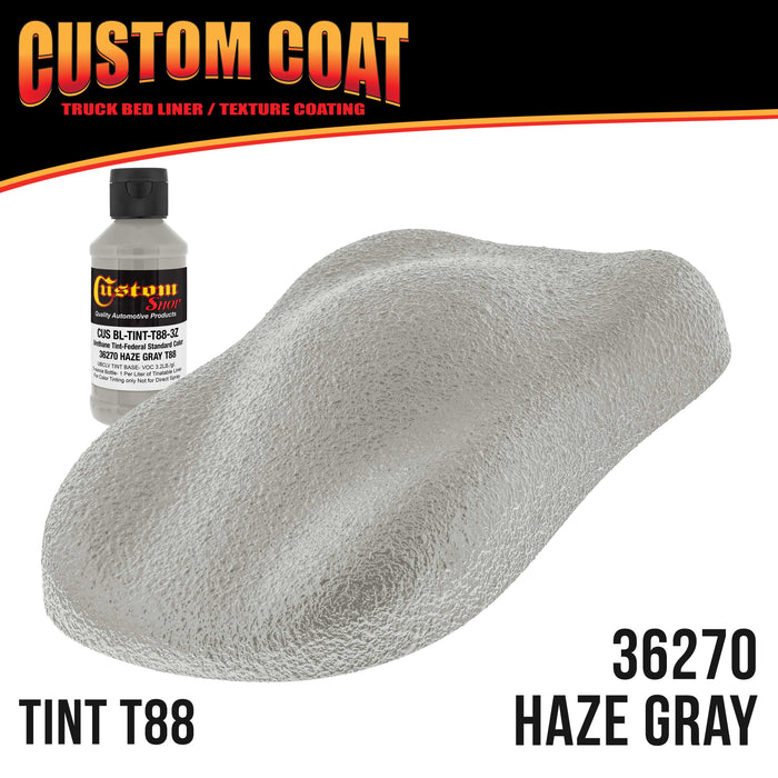 Federal Standard Color #36270 Haze Gray T88 Urethane Spray-On Truck Bed Liner, 1 Gallon Kit with Spray Gun and Regulator - Textured Protective Coating