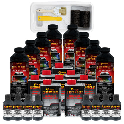 Federal Standard Color #36118 Battleship Dark Gray T89 Urethane Roll-On, Brush-On or Spray-On Truck Bed Liner, 2 Gallon Kit with Roller Applicator Kit