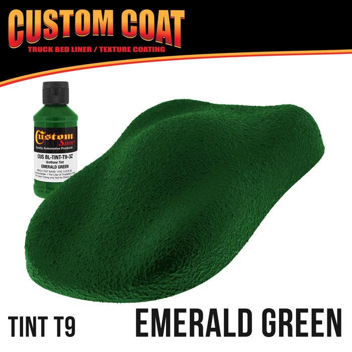 Emerald Green 1 Gallon Urethane Roll-On, Brush-On or Spray-On Truck Bed Liner Kit with Roller and Brush Applicator Kit - Textured Protective Coating