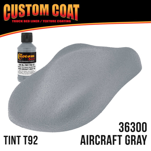 Federal Standard Color #36300 Aircraft Gray T92 Urethane Spray-On Truck Bed Liner, 1 Quart Kit, Spray Gun & Regulator - Textured Protective Coating