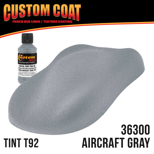 Federal Standard Color #36300 Aircraft Gray T92 Urethane Roll-On, Brush-On or Spray-On Truck Bed Liner, 2 Quart Kit with Roller Applicator Kit