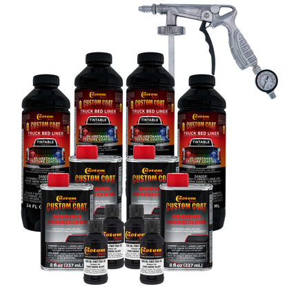 Federal Standard Color #37031 Camo Smoke Black T93 Urethane Spray-On Truck Bed Liner, 1 Gallon Kit, Spray Gun, Regulator - Textured Protective Coating