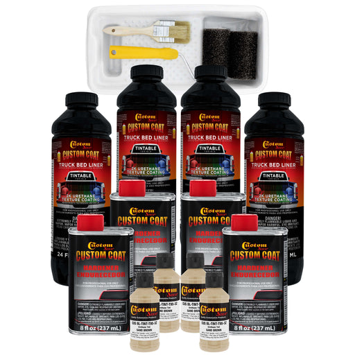 Federal Standard Color #30277 Sand Brown T95 Urethane Roll-On, Brush-On or Spray-On Truck Bed Liner, 1 Gallon Kit with Roller Applicator Kit
