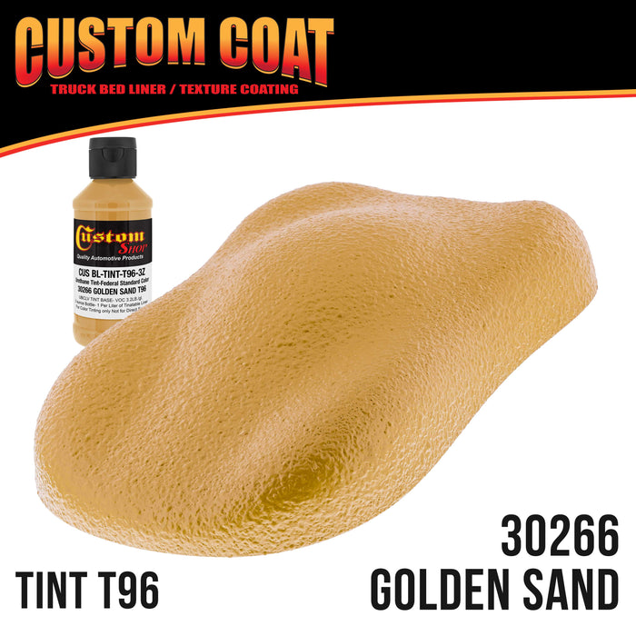Federal Standard Color #30266 Golden Sand T96 Urethane Spray-On Truck Bed Liner, 1 Quart Kit with Spray Gun & Regulator - Textured Protective Coating