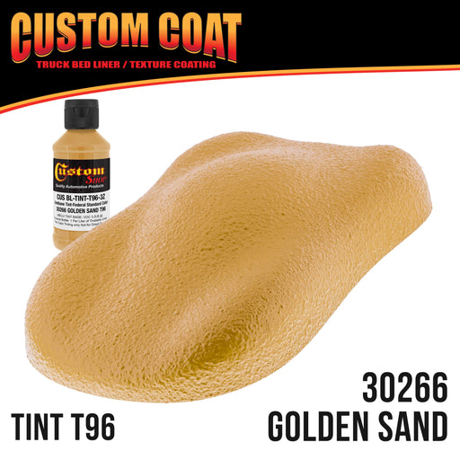 Federal Standard Color #30266 Golden Sand T96 Urethane Spray-On Truck Bed Liner, 2 Quart Kit with Spray Gun & Regulator - Textured Protective Coating