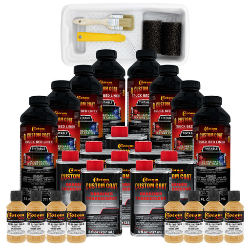 Federal Standard Color #30266 Golden Sand T96 Urethane Roll-On, Brush-On or Spray-On Truck Bed Liner, 2 Gallon Kit with Roller Applicator Kit