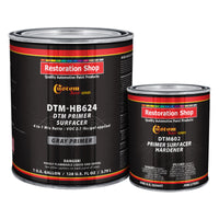 Gray DTM High Build Urethane Primer Surfacer (Direct to Metal) 2.1 VOC, 1-1/4 Gallon Kit - Fast Dry High-Performance Primer - Automotive and