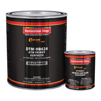 Gray DTM High Build Urethane Primer Surfacer (Direct to Metal) 2.1 VOC, 1-1/4 Quart Kit - Fast Dry High-Performance Primer - Automotive and