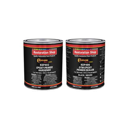 Black Epoxy Primer & Sealer 2.1 VOC (1 Quart Kit) Anti-Corrosive DTM High-Performance Primer for Automotive & Industrial Use - 1 Sprayable Quart
