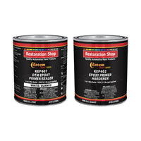 White Epoxy Primer & Sealer 2.1 VOC (1/2 Gallon Kit) Anti-Corrosive DTM High-Performance Primer for Automotive & Industrial Use - 1 Sprayable Half