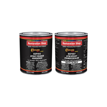 White Epoxy Primer & Sealer 2.1 VOC (1 Quart Kit) Anti-Corrosive DTM High-Performance Primer for Automotive & Industrial Use - 1 Sprayable Quart