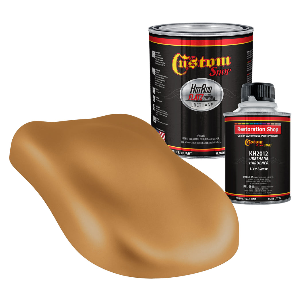 Military Flatz 595-30257 Earth Yellow - 2K Urethane Flat Automotive Paint - Quart Kit