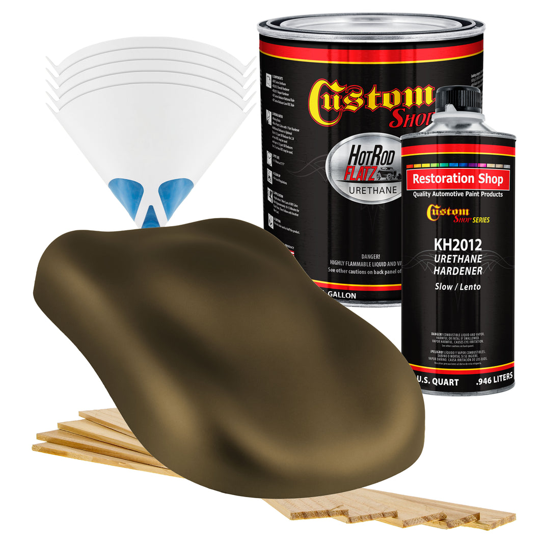 Military Flatz 595-33070 WWII Olive Drab - 2K Urethane Flat Automotive Paint - Gallon Kit