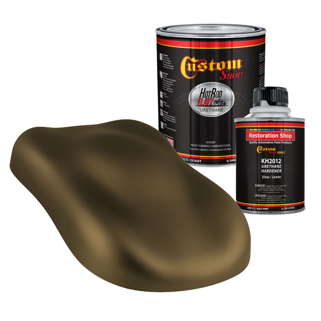 Military Flatz 595-33070 WWII Olive Drab -2K Urethane Flat Automotive Paint - Quart Kit