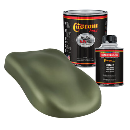 Military Flatz 595-34094 Olive Drab - 2K Urethane Flat Automotive Paint - Quart Kit