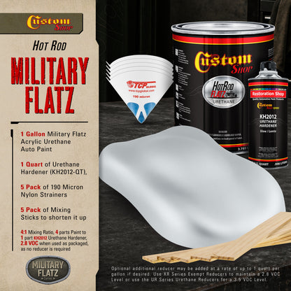 Military Flatz 595-36473 Air Force Gray - 2K Urethane Flat Automotive Paint - Gallon Kit