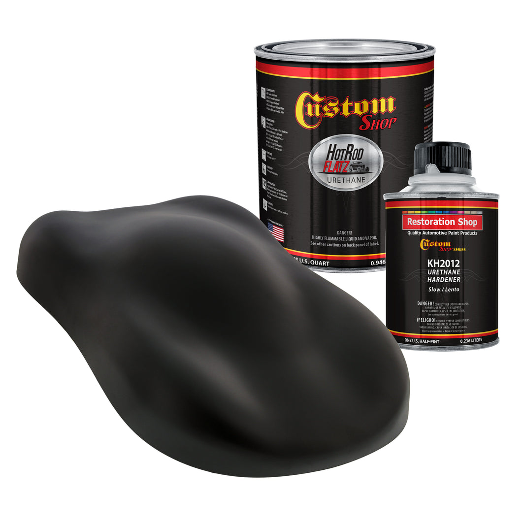 Military Flatz 595-37030 Black - 2K Urethane Flat Automotive Paint - Quart Kit