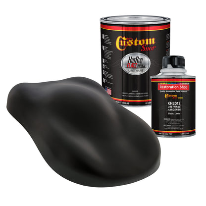 Military Flatz 595-37030 Black - 2K Urethane Flat Automotive Paint - Quart Kit