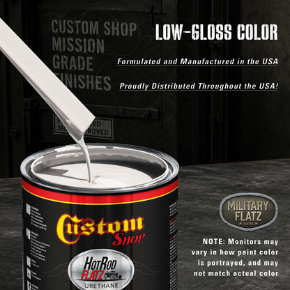 Military Flatz 595-37925 White - 2K Urethane Flat Automotive Paint - Gallon - Kit