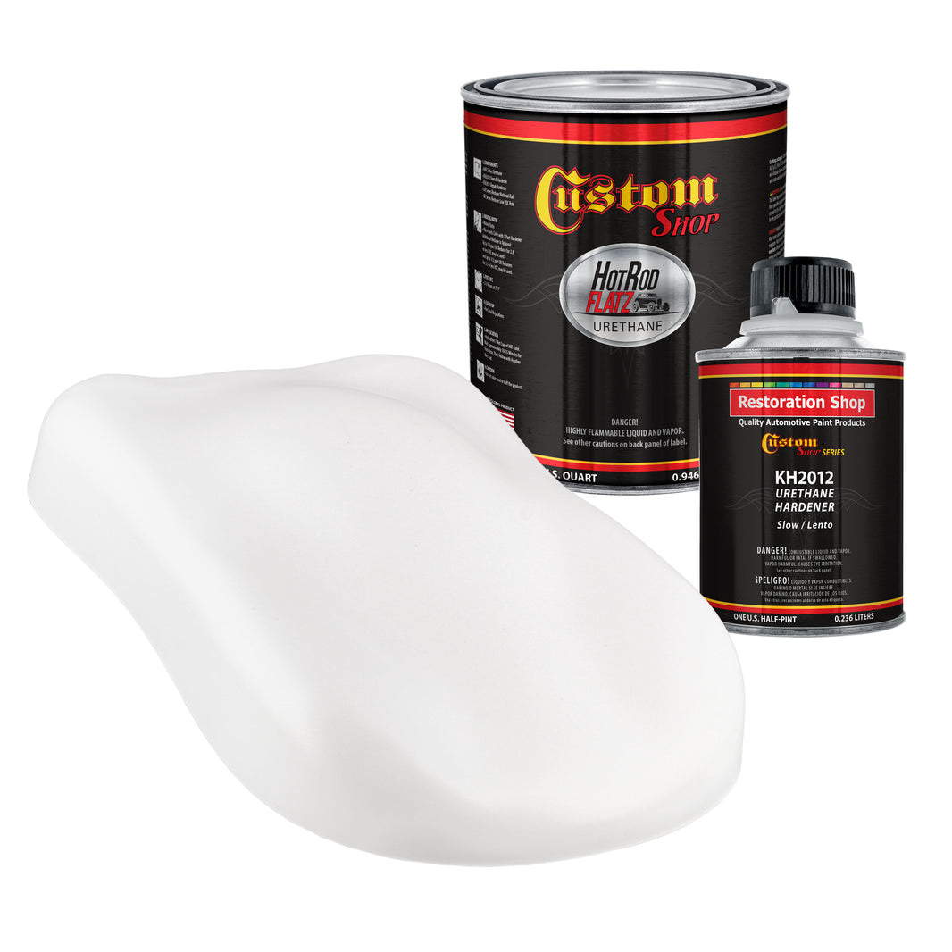Military Flatz 595-37925 White - 2K Urethane Flat Automotive Paint - Quart Kit