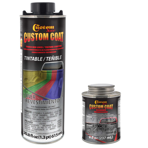 Tintable Base Only 1 Quart Urethane Spray-On Truck Bed Liner Kit - Easily Mix, Shake & Shoot - Durable Textured Protective Coating, Prevent Rust