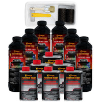 Tintable Base Only 1.5 Gallon (6 Quart) Urethane Roll-On, Brush-On or Spray-On Truck Bed Liner Kit, Roller and Brush Applicator Kit - Textured Coating