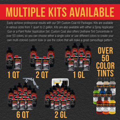 Tintable Base Only - 2 Gallon Urethane Spray-On Truck Bed Liner Kit with Spray Gun & Regulator - Easily -Textured Protective Coating